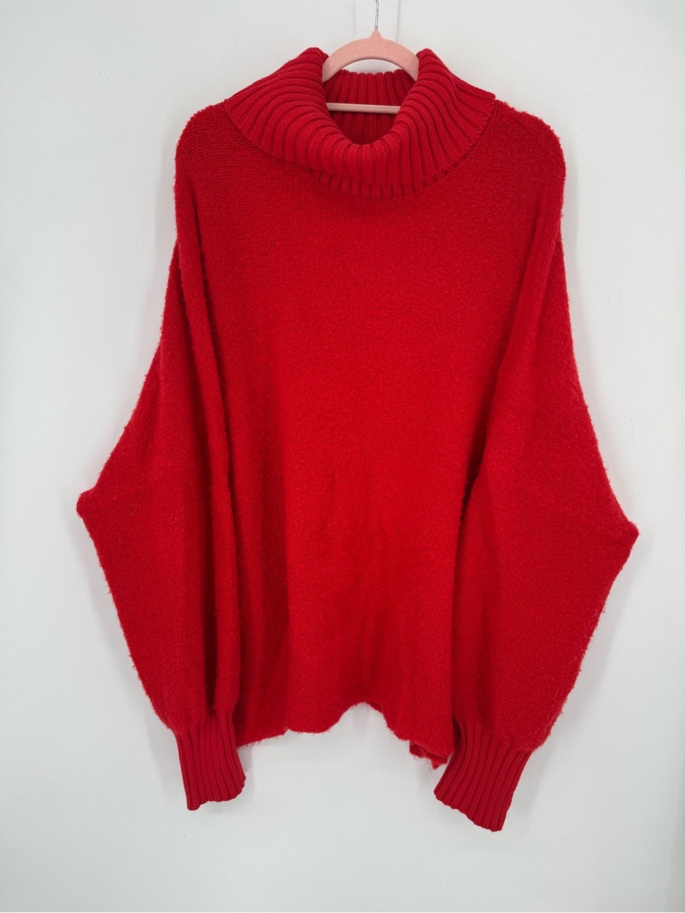 Offline by Aerie Red Chunky Turtleneck Sweater Cozy Oversized Holiday Size Large